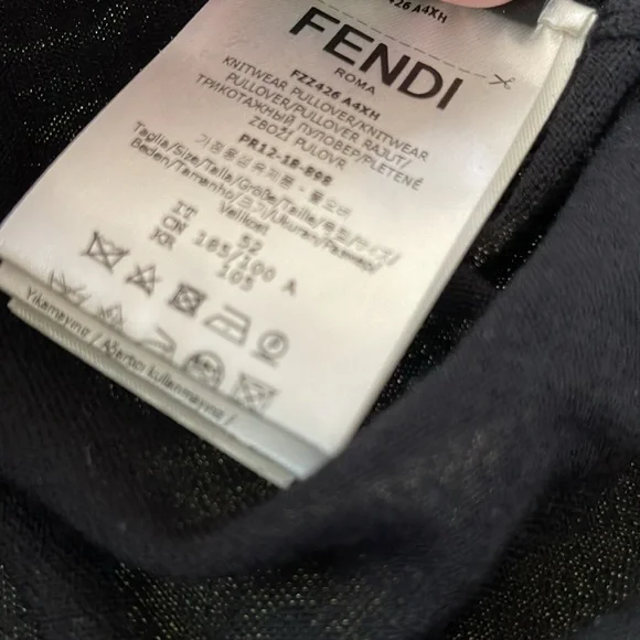 FENDI Roma Made in Italy 100% Wool Knitwear Pullover - Picture 12 of 15